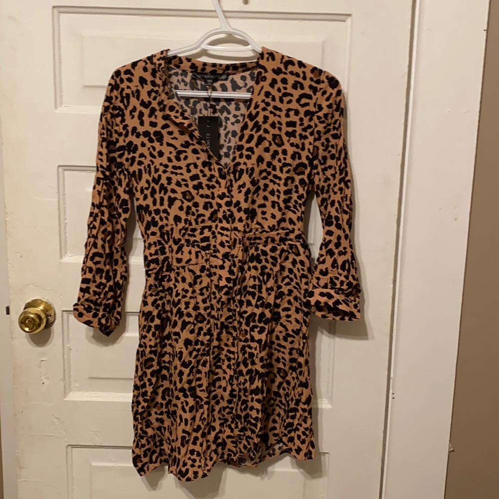 New! Dynamite Cheetah Cotton Dress